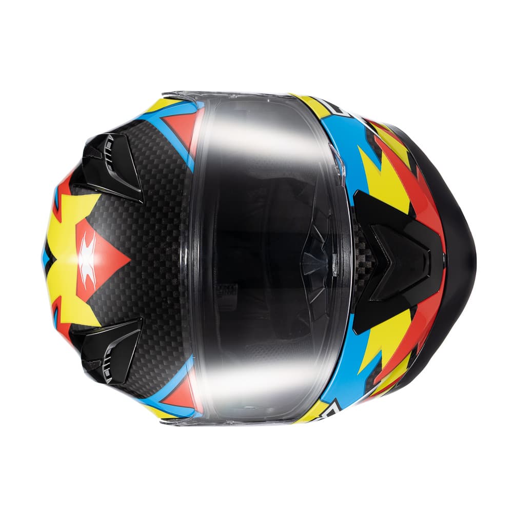 Capacete TEXX Strike Ride Azul Verde Vermelho Preto Brilho