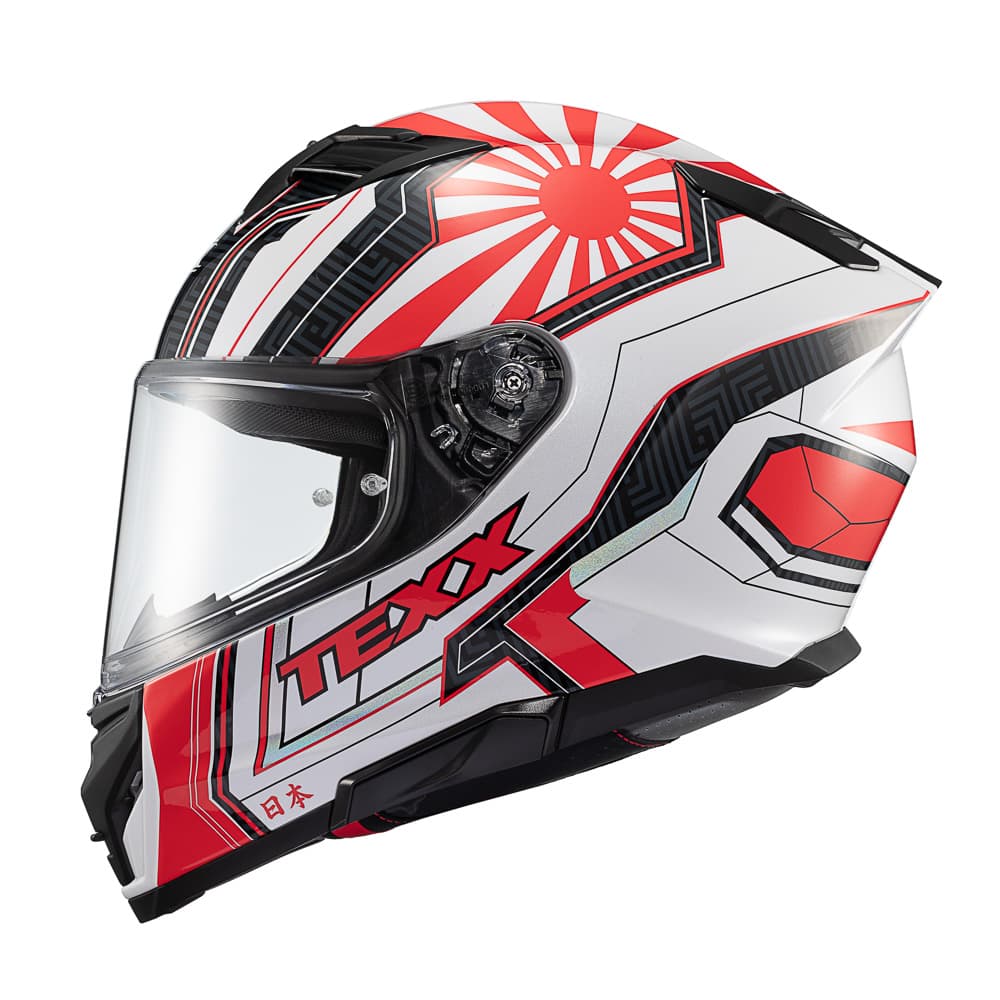 Capacete TEXX Fechado Kaiman Flag Japao Brilho