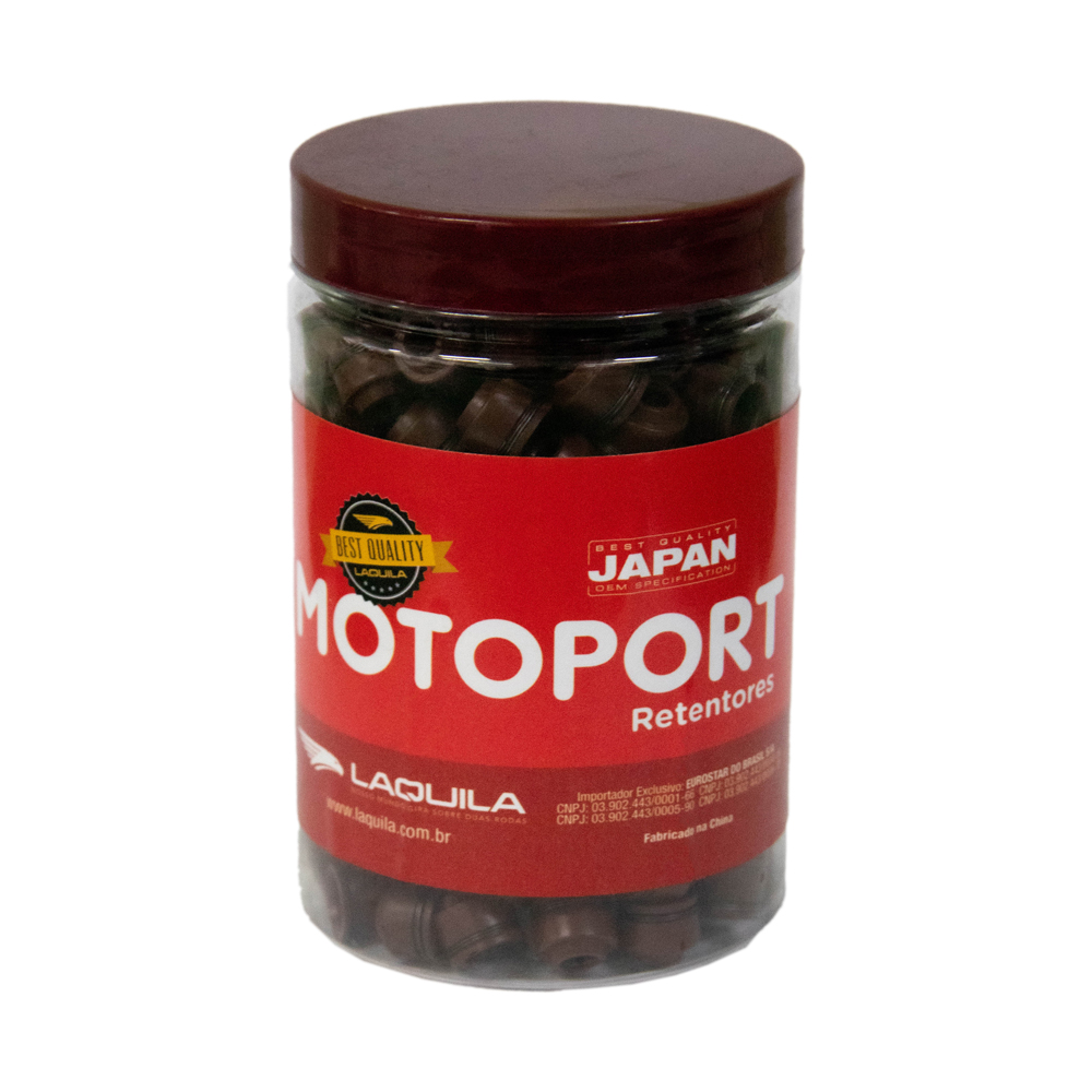 RETENTOR VALVULA MOTOPORT CG 150 POTE C/ 250PCS (MARROM)