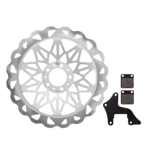 DISCO C/ PASTILHA FREIO DIANT. GP7 CG 150 04/08 320MM PRATA