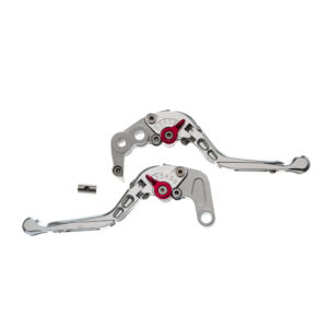 MANETE MOTO X SUPER BIKE PAR C/ REGULAGENS 3/4DEDOS PRATA SU