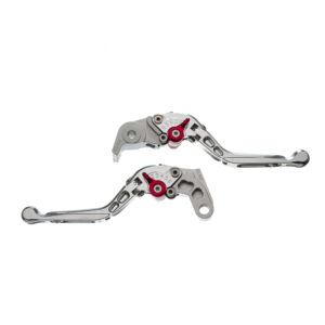 MANETE MOTO X SUPER BIKE PAR C/ REGULAGENS 3/4DEDOS PRATA YA